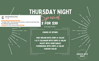 Green with Envy - Special Thursday Nights