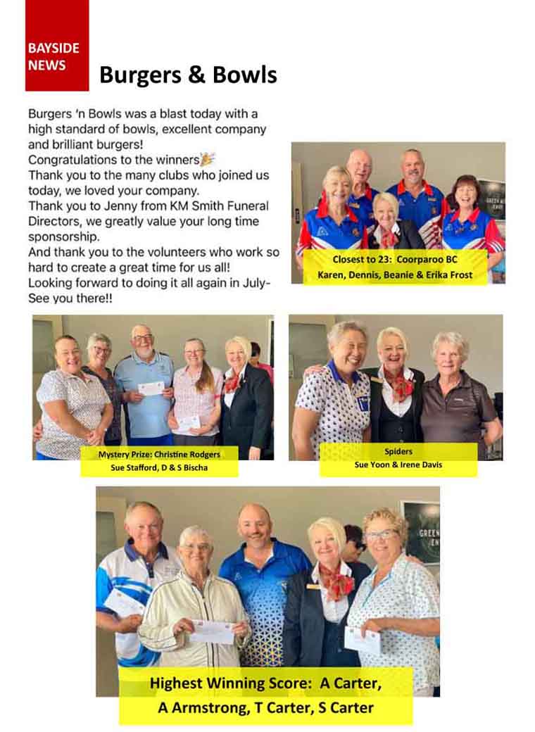 Burgers & Bowls Winners May 2023 Photos