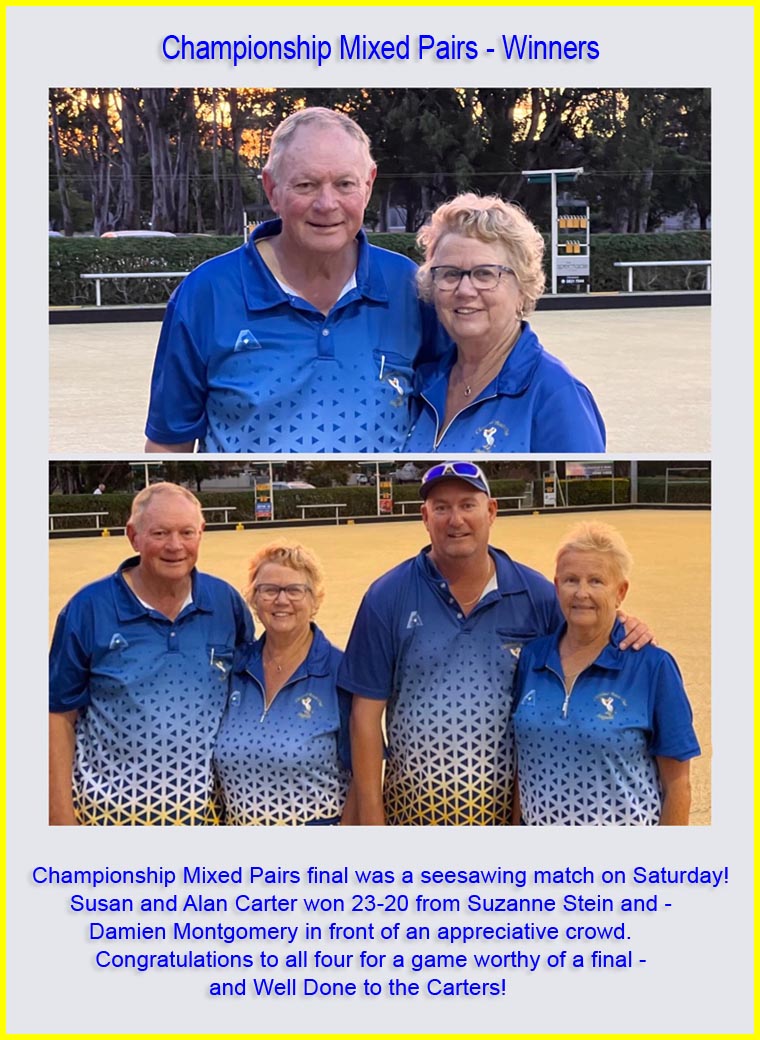 Carters Win Mixed Pairs 2023 Photo