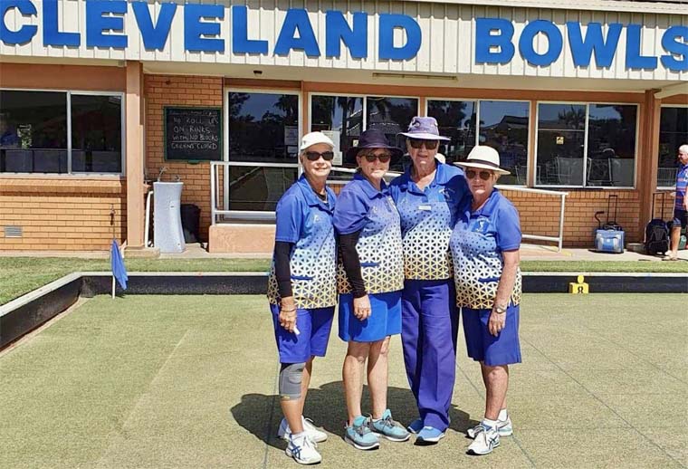 Ladies Pairs Winnners Runners Up  April 2022 Photo