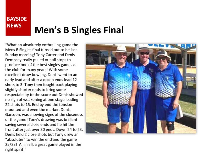 Mens B singles 2023 Photo