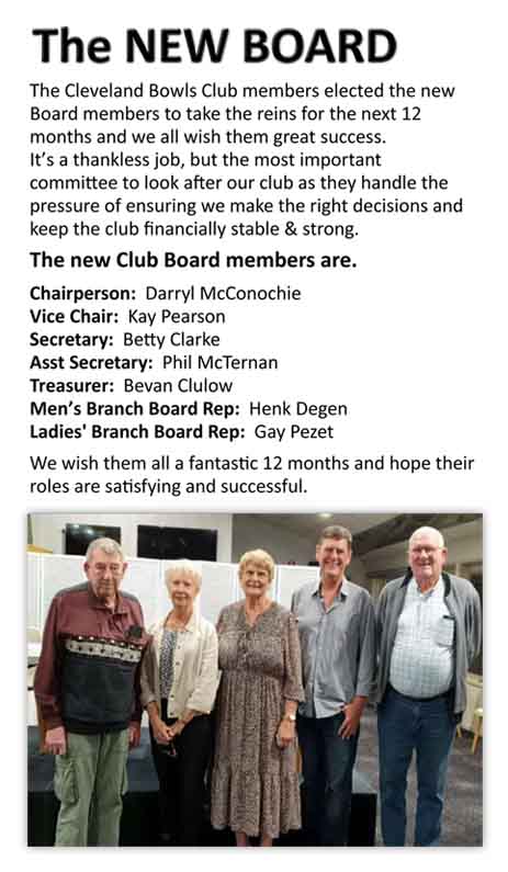 Our New Board Members Photo